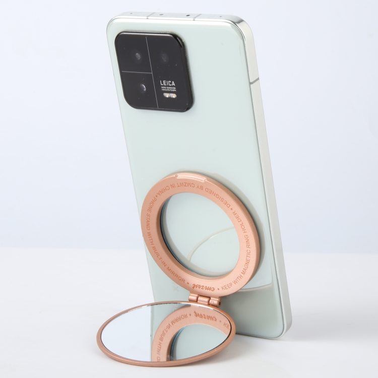 CPS-053 Magnetic Folding Phone Ring Holder with Mirror(Rose Gold) CPS-053 Magnetic Folding Phone Ring Holder with Mirror(Rose Gold)