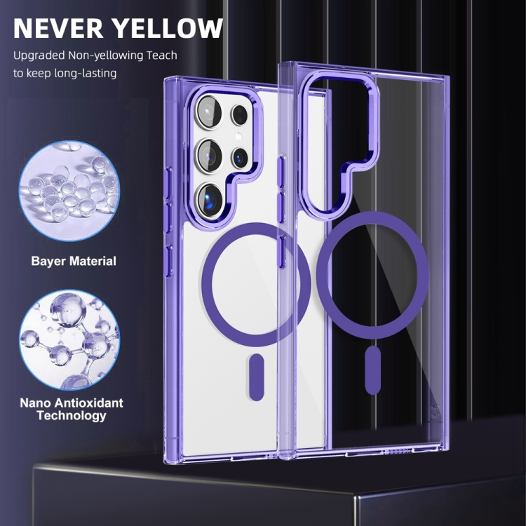 For Samsung Galaxy S24 Ultra 5G Ice Color Magnetic Series Magsafe Magnetic PC Hybrid TPU Phone Case(Transparent) For Samsung Galaxy S24 Ultra 5G Ice Color Magnetic Series Magsafe Magnetic PC Hybrid TPU Phone Case(Transparent)