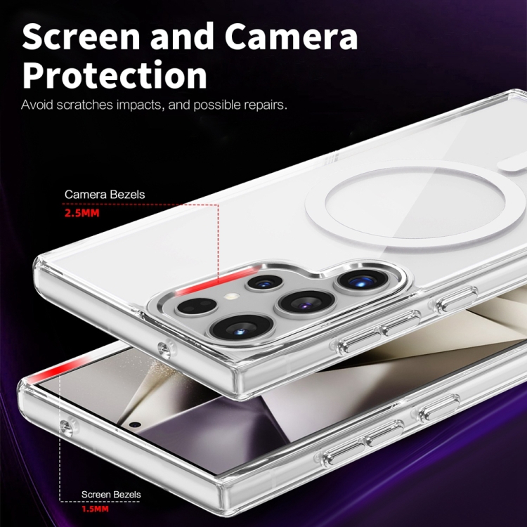 For Samsung Galaxy S24 Ultra 5G Ice Color Magnetic Series Magsafe Magnetic PC Hybrid TPU Phone Case(Transparent) For Samsung Galaxy S24 Ultra 5G Ice Color Magnetic Series Magsafe Magnetic PC Hybrid TPU Phone Case(Transparent)