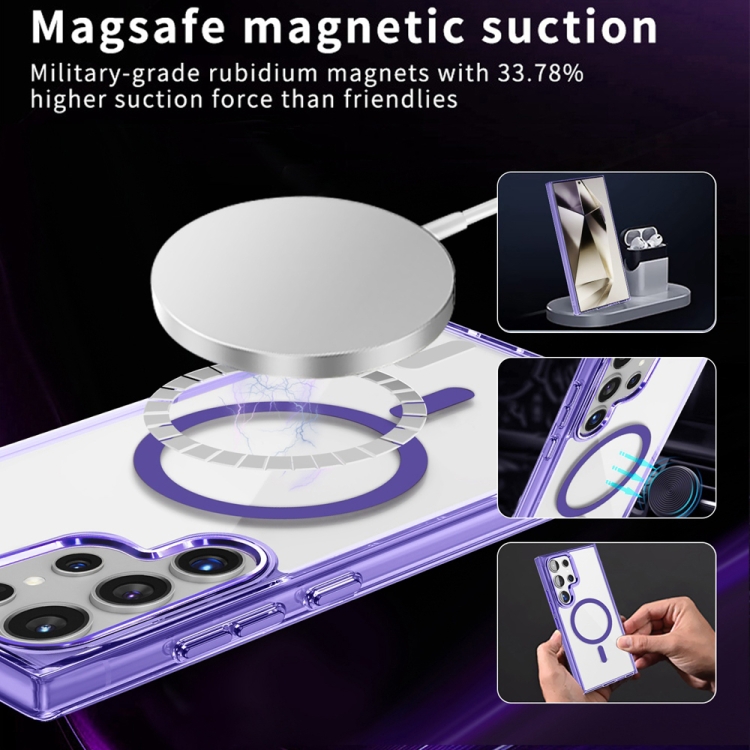 For Samsung Galaxy S24 Ultra 5G Ice Color Magnetic Series Magsafe Magnetic PC Hybrid TPU Phone Case(Transparent) For Samsung Galaxy S24 Ultra 5G Ice Color Magnetic Series Magsafe Magnetic PC Hybrid TPU Phone Case(Transparent)