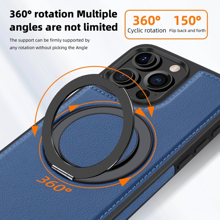 For iPhone 16 Plus Yashi 360 Degree Rotating MagSafe Holder Phone Case(Blue) For iPhone 16 Plus Yashi 360 Degree Rotating MagSafe Holder Phone Case(Blue)