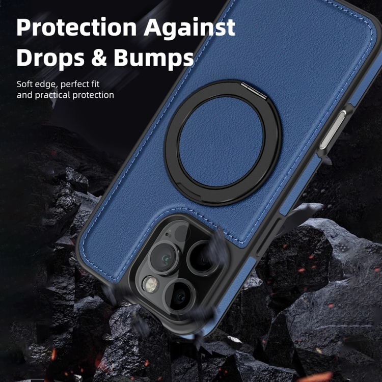 For iPhone 16 Plus Yashi 360 Degree Rotating MagSafe Holder Phone Case(Blue) For iPhone 16 Plus Yashi 360 Degree Rotating MagSafe Holder Phone Case(Blue)