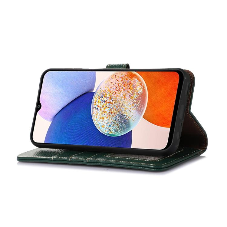For Redmi K100 Pro Max/Poco F9 Ultra 5G Genuine Leather Litchi Texture RFID Leather Phone Case(Green)