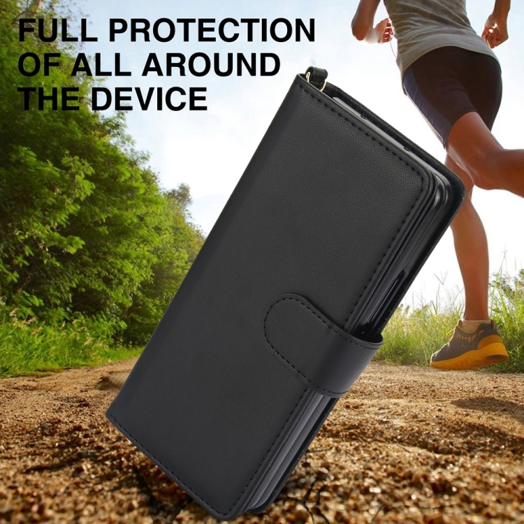 For Samsung Galaxy Z Fold6 Multi-Card Wallet RFID Leather Phone Case(Black) For Samsung Galaxy Z Fold6 Multi-Card Wallet RFID Leather Phone Case(Black)