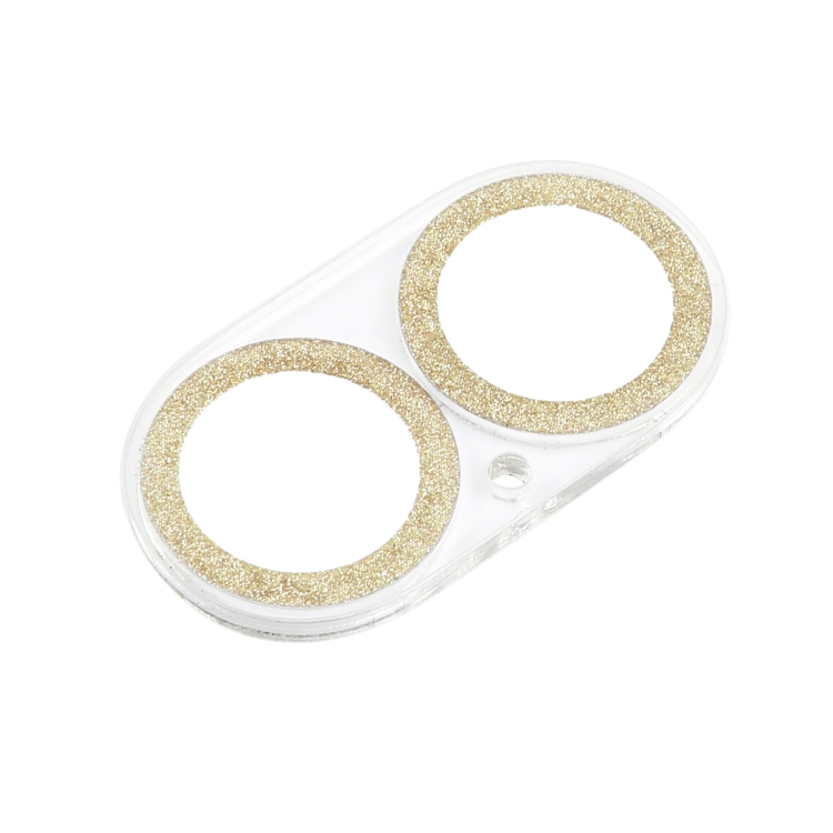For iPhone 16 / 16 Plus Glitter Ring Tempered Glass Camera Lens Film(Gold) For iPhone 16 / 16 Plus Glitter Ring Tempered Glass Camera Lens Film(Gold)