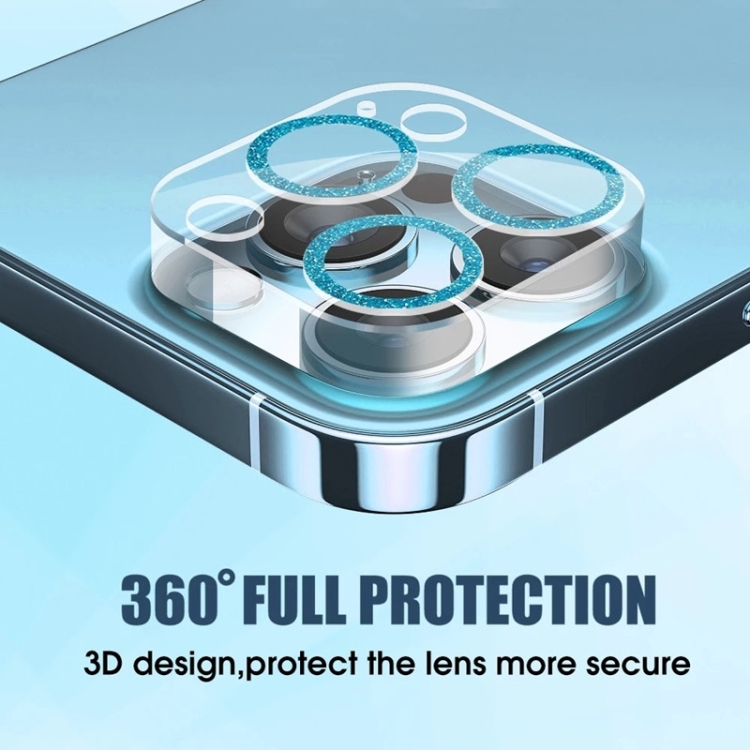 For iPhone 16 Pro / 16 Pro Max Glitter Ring Tempered Glass Camera Lens Film(Colorful) For iPhone 16 Pro / 16 Pro Max Glitter Ring Tempered Glass Camera Lens Film(Colorful)