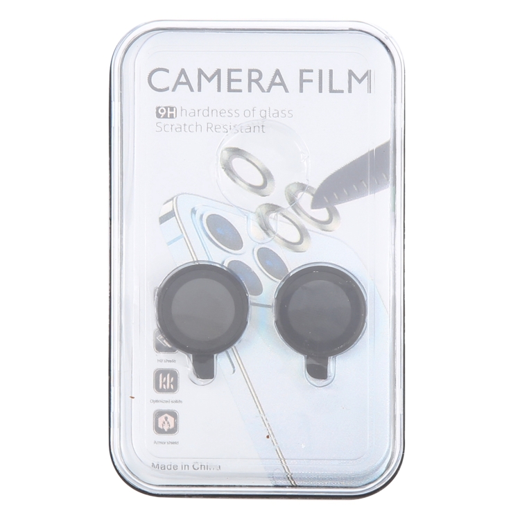 For iPhone 16 Plus / 16 Metal Tempered Glass Back Camera Film(Black) For iPhone 16 Plus / 16 Metal Tempered Glass Back Camera Film(Black)