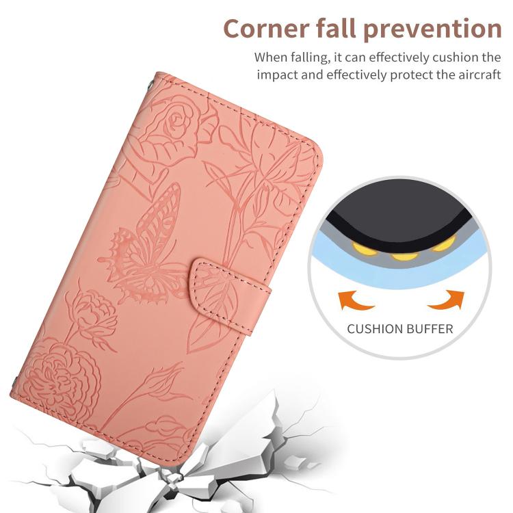 For Xiaomi 17 Pro Max Skin Feel Butterfly Embossed Flip Leather Phone Case(Pink)