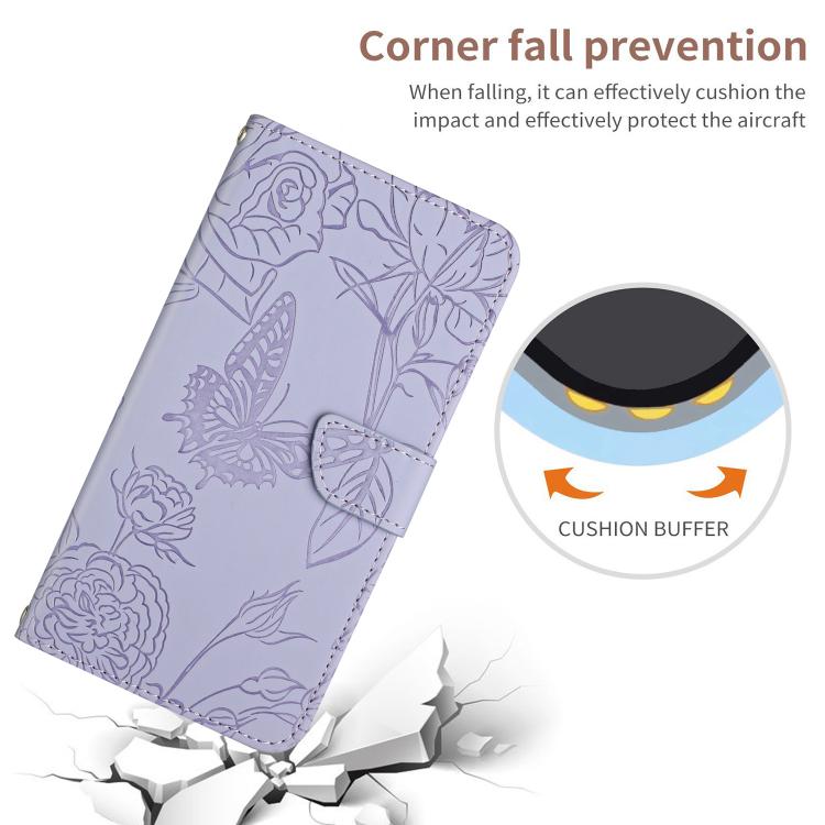 For Xiaomi 17T Pro 5G Skin Feel Butterfly Embossed Flip Leather Phone Case(Purple)