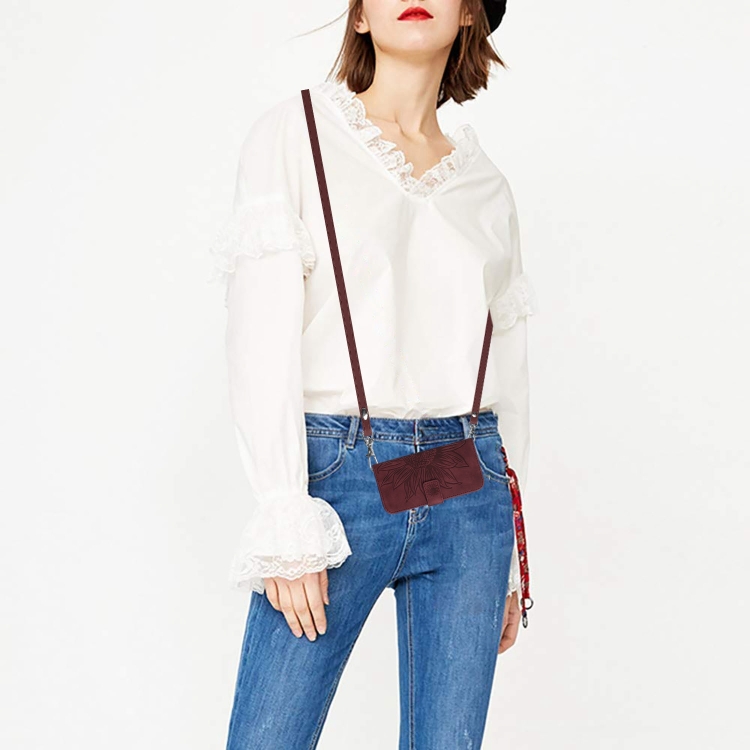 For Xiaomi 15 Pro Skin Feel Sun Flower Embossed Flip Leather Phone Case with Lanyard(Wine Red)