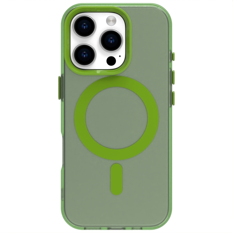 For iPhone 16 Pro Candy Magsafe PC Hybrid TPU Phone Case(Green) For iPhone 16 Pro Candy Magsafe PC Hybrid TPU Phone Case(Green)
