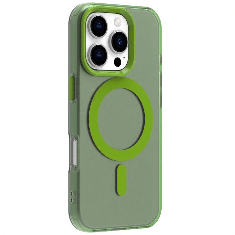For iPhone 16 Pro Candy Magsafe PC Hybrid TPU Phone Case(Green) For iPhone 16 Pro Candy Magsafe PC Hybrid TPU Phone Case(Green)