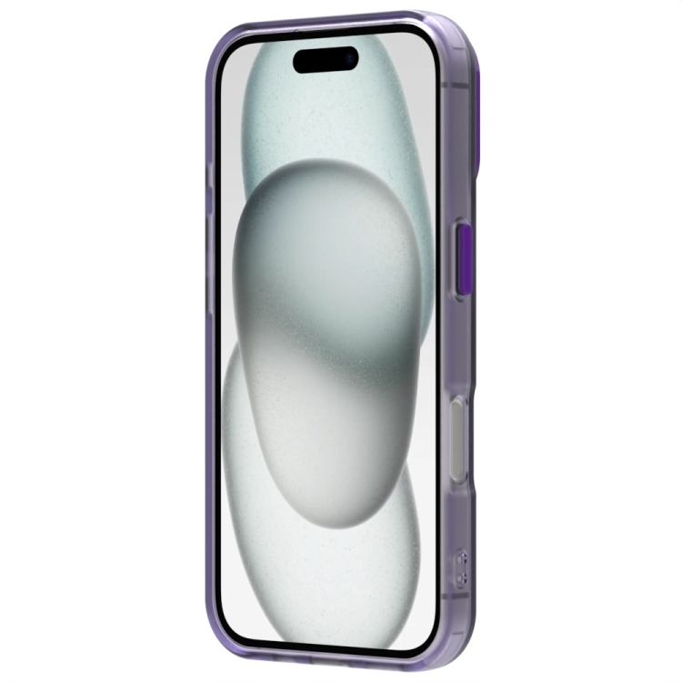 For iPhone 16 Candy Magsafe PC Hybrid TPU Phone Case(Purple) For iPhone 16 Candy Magsafe PC Hybrid TPU Phone Case(Purple)