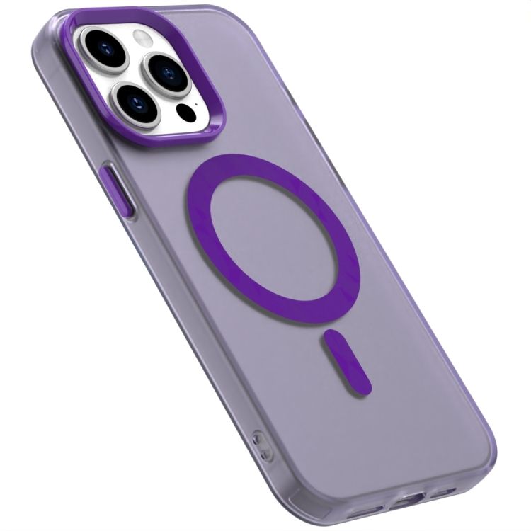 For iPhone 13 Pro Candy Magsafe PC Hybrid TPU Phone Case(Purple)