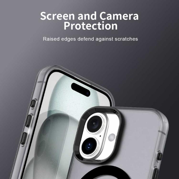 For iPhone 17 Candy Magsafe PC Hybrid TPU Phone Case(Black)