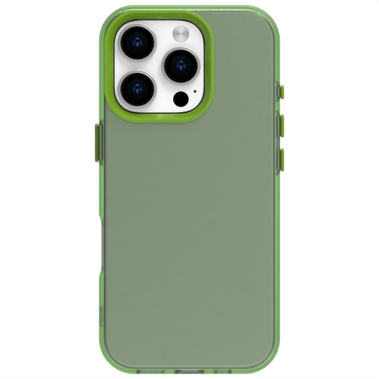 For iPhone 16 Pro Candy PC Hybrid TPU Shockproof Phone Case(Green) For iPhone 16 Pro Candy PC Hybrid TPU Shockproof Phone Case(Green)