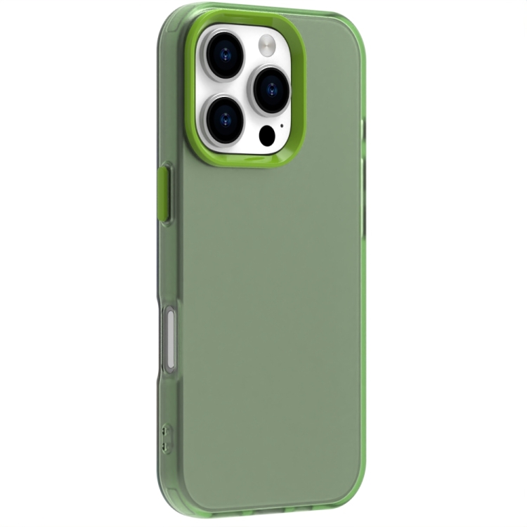 For iPhone 16 Pro Candy PC Hybrid TPU Shockproof Phone Case(Green) For iPhone 16 Pro Candy PC Hybrid TPU Shockproof Phone Case(Green)