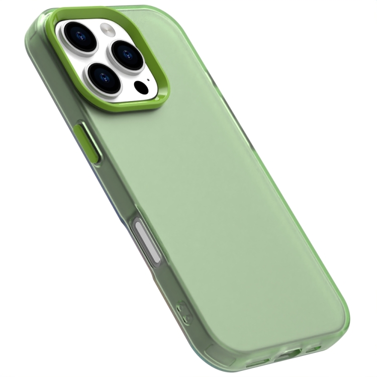 For iPhone 16 Pro Candy PC Hybrid TPU Shockproof Phone Case(Green) For iPhone 16 Pro Candy PC Hybrid TPU Shockproof Phone Case(Green)