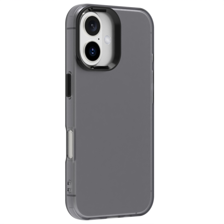 For iPhone 16 Plus Candy PC Hybrid TPU Shockproof Phone Case(Black) For iPhone 16 Plus Candy PC Hybrid TPU Shockproof Phone Case(Black)