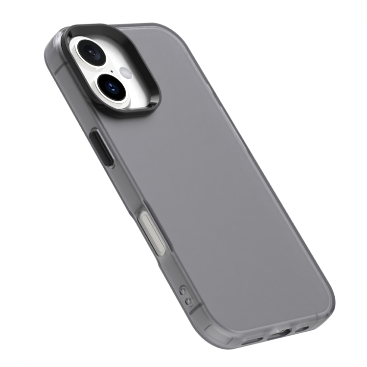 For iPhone 16 Plus Candy PC Hybrid TPU Shockproof Phone Case(Black) For iPhone 16 Plus Candy PC Hybrid TPU Shockproof Phone Case(Black)