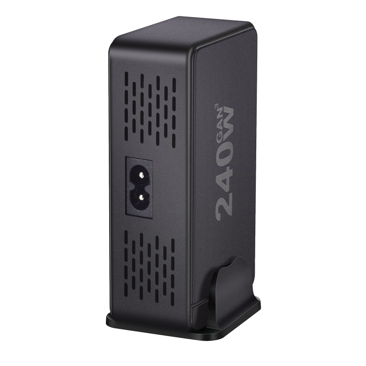 YMS-858 GaN 240W USB x 4, USB-C / Type-C x 4 Fast Charger, Plug Type:US Plug(White)