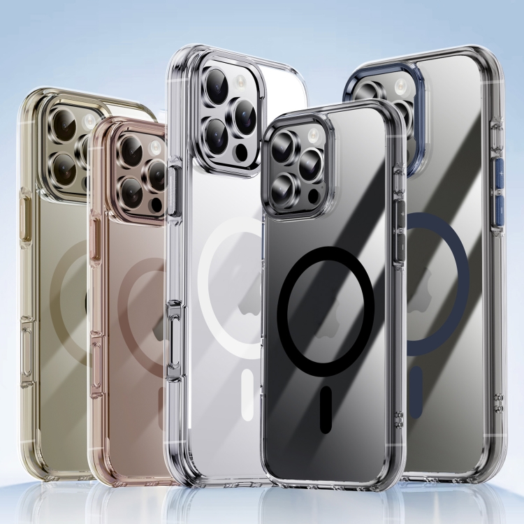 For iPhone 16 Pro Max Airbag PC Hybrid TPU Magsafe Phone Case(Clear Black) For iPhone 16 Pro Max Airbag PC Hybrid TPU Magsafe Phone Case(Clear Black)