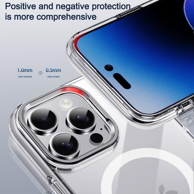 For iPhone 16 Pro Max Airbag PC Hybrid TPU Magsafe Phone Case(Clear Black) For iPhone 16 Pro Max Airbag PC Hybrid TPU Magsafe Phone Case(Clear Black)