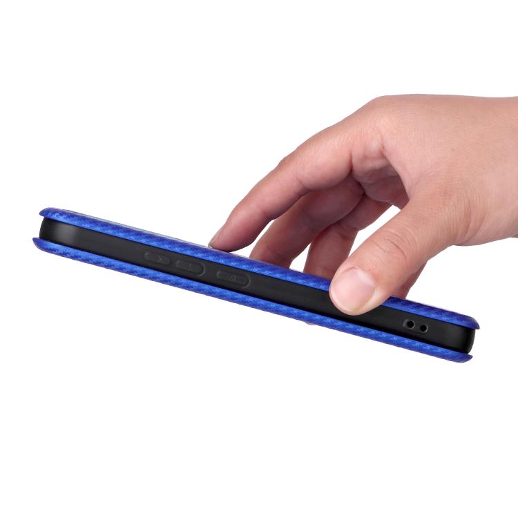 For Xiaomi 17 Pro Carbon Fiber Texture Flip Leather Phone Case(Blue)