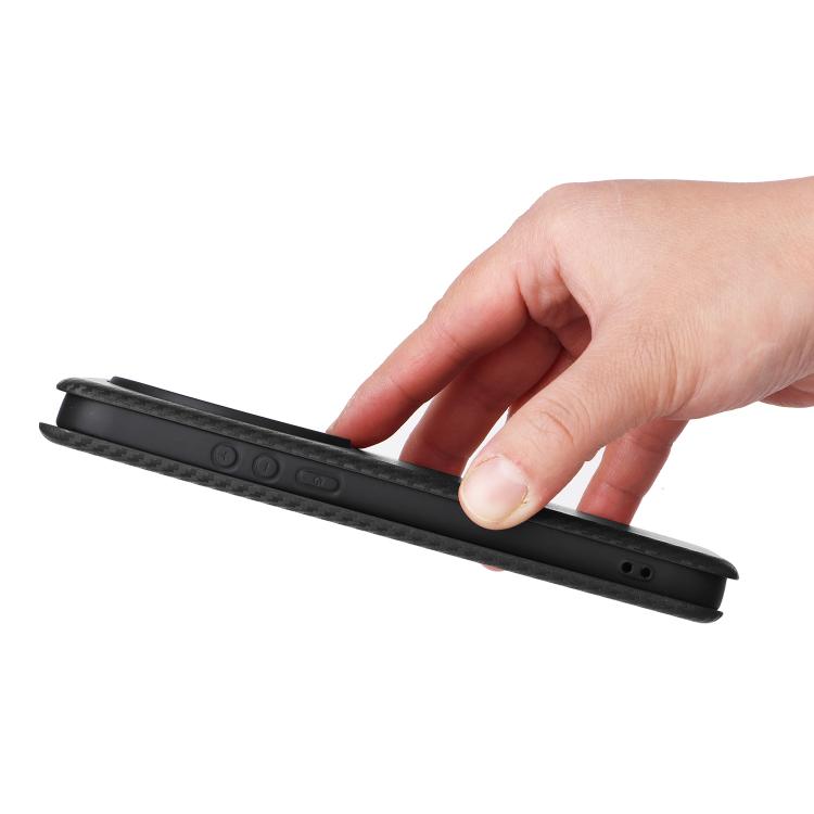 For Xiaomi 17 Ultra Carbon Fiber Texture Flip Leather Phone Case(Black)