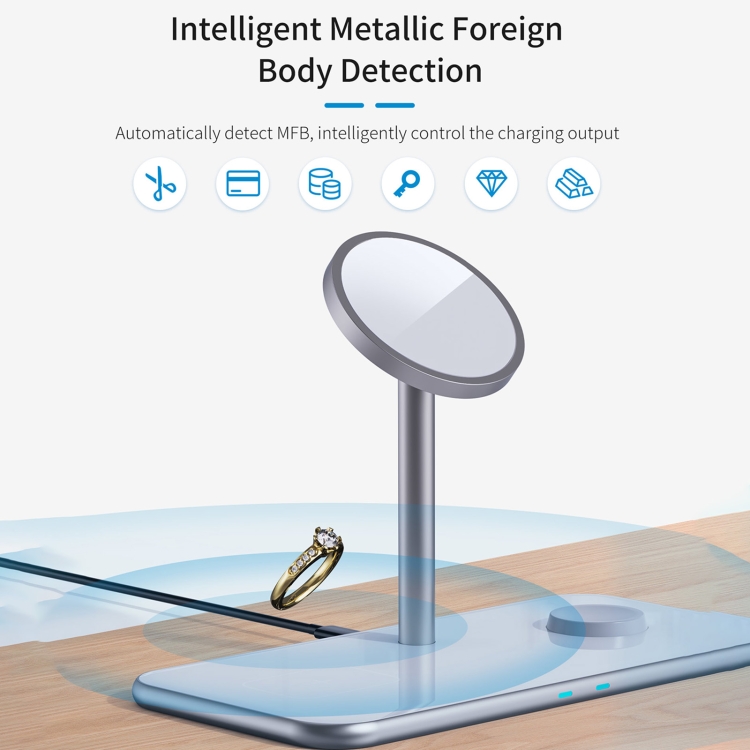 SW12 3 in 1 Metal Magnetic Wireless Charger(White) SW12 3 in 1 Metal Magnetic Wireless Charger(White)