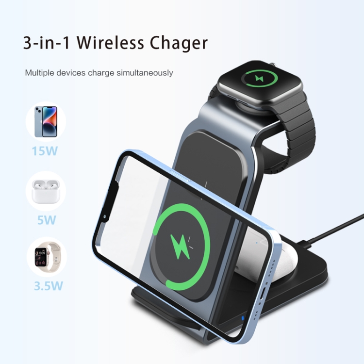SW17 3 in 1 Metal Vertical Wireless Charger(Tarnish) SW17 3 in 1 Metal Vertical Wireless Charger(Tarnish)