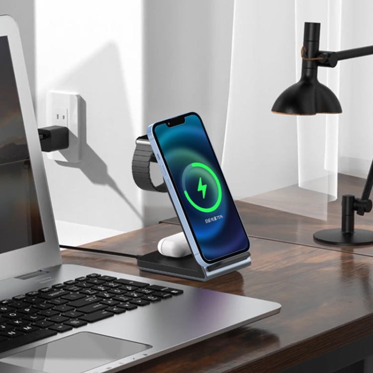 SW17 3 in 1 Metal Vertical Wireless Charger(Tarnish) SW17 3 in 1 Metal Vertical Wireless Charger(Tarnish)