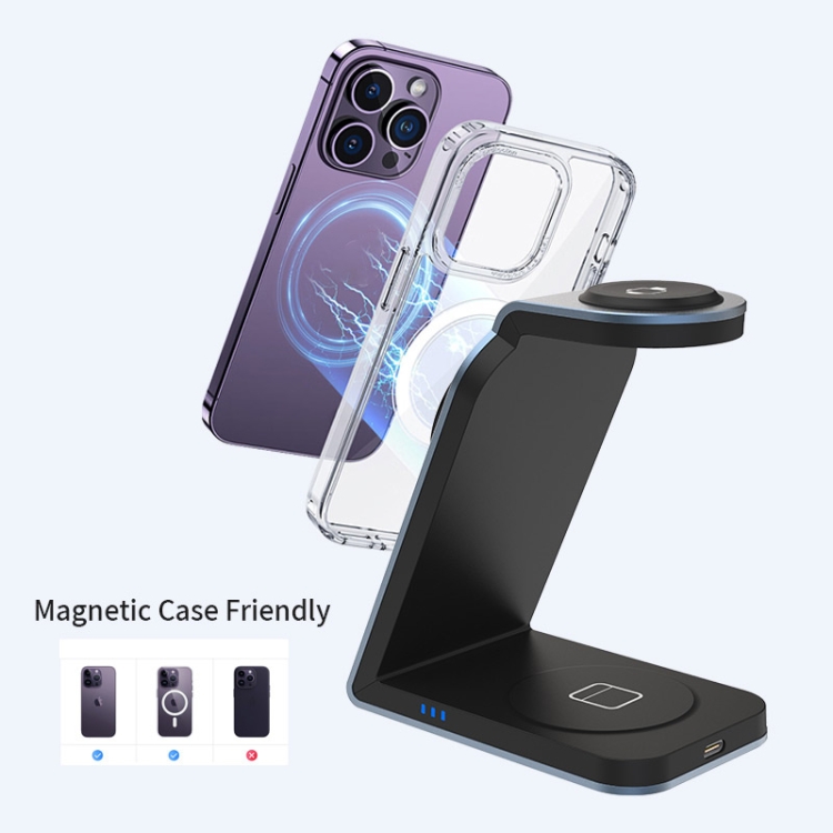 SW18 3 in 1 Metal Magnetic Wireless Charger(Tarnish) SW18 3 in 1 Metal Magnetic Wireless Charger(Tarnish)