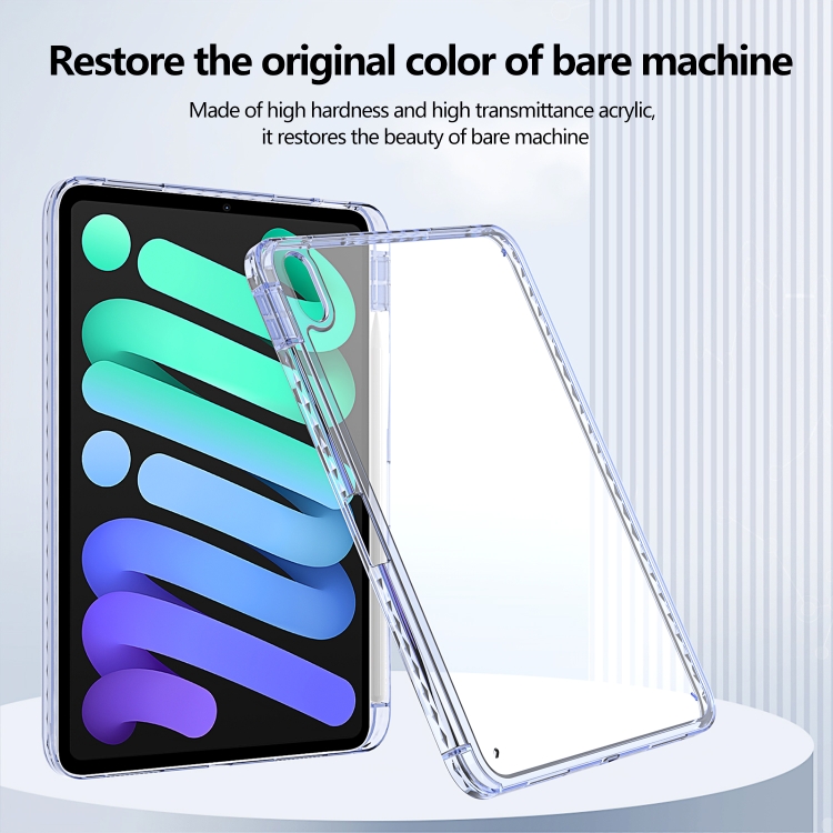 For iPad 10th Gen 10.9 2022 Acrylic Hybrid TPU Tablet Case with Pen Slot(Lavender) For iPad 10th Gen 10.9 2022 Acrylic Hybrid TPU Tablet Case with Pen Slot(Lavender)