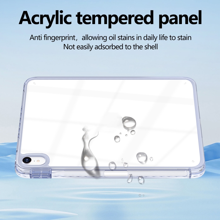 For iPad 10th Gen 10.9 2022 Acrylic Hybrid TPU Tablet Case with Pen Slot(Lavender) For iPad 10th Gen 10.9 2022 Acrylic Hybrid TPU Tablet Case with Pen Slot(Lavender)