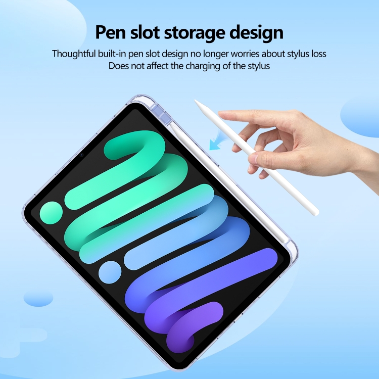 For iPad 10th Gen 10.9 2022 Acrylic Hybrid TPU Tablet Case with Pen Slot(Lavender) For iPad 10th Gen 10.9 2022 Acrylic Hybrid TPU Tablet Case with Pen Slot(Lavender)