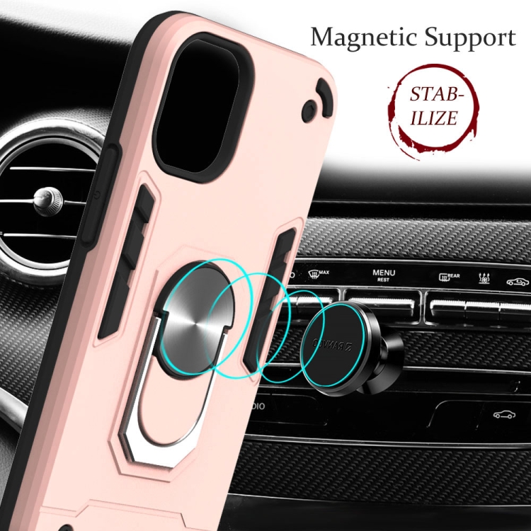 For iPhone 12 mini 2 in 1 Armour Series PC + TPU Protective Case with Ring Holder(Gold) For iPhone 12 mini 2 in 1 Armour Series PC + TPU Protective Case with Ring Holder(Gold)
