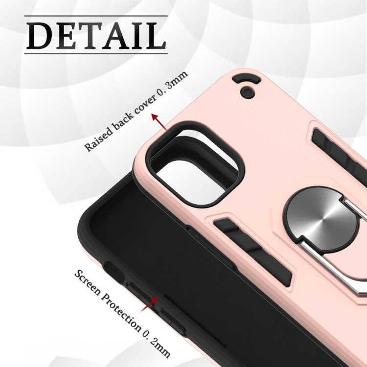 For iPhone 12 mini 2 in 1 Armour Series PC + TPU Protective Case with Ring Holder(Gold) For iPhone 12 mini 2 in 1 Armour Series PC + TPU Protective Case with Ring Holder(Gold)