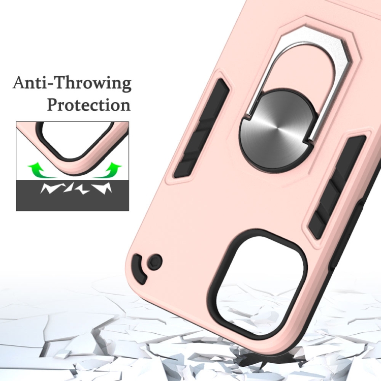 For iPhone 12 mini 2 in 1 Armour Series PC + TPU Protective Case with Ring Holder(Gold) For iPhone 12 mini 2 in 1 Armour Series PC + TPU Protective Case with Ring Holder(Gold)