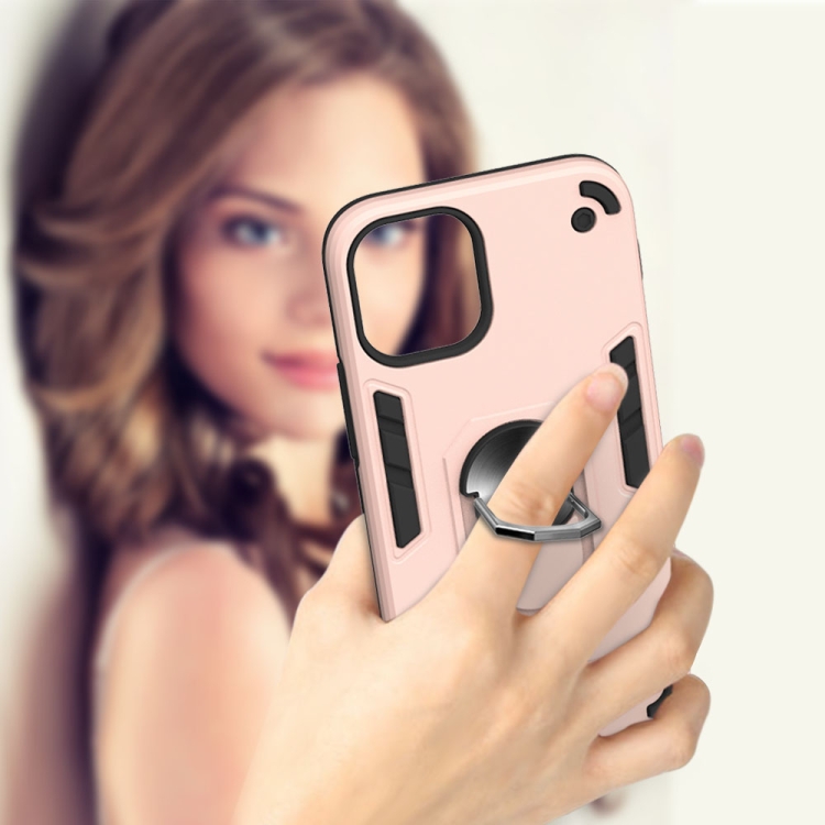 For iPhone 12 mini 2 in 1 Armour Series PC + TPU Protective Case with Ring Holder(Gold) For iPhone 12 mini 2 in 1 Armour Series PC + TPU Protective Case with Ring Holder(Gold)