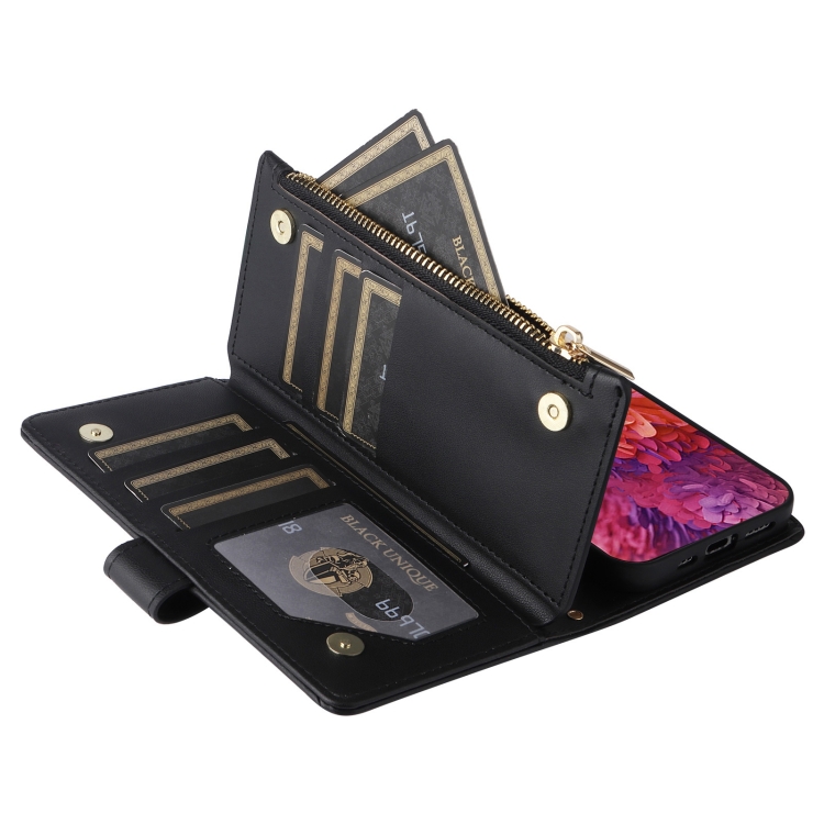 For Samsung Galaxy S20 FE Crossbody Zipper Wallet Rhombus Leather Phone Case(Black) For Samsung Galaxy S20 FE Crossbody Zipper Wallet Rhombus Leather Phone Case(Black)