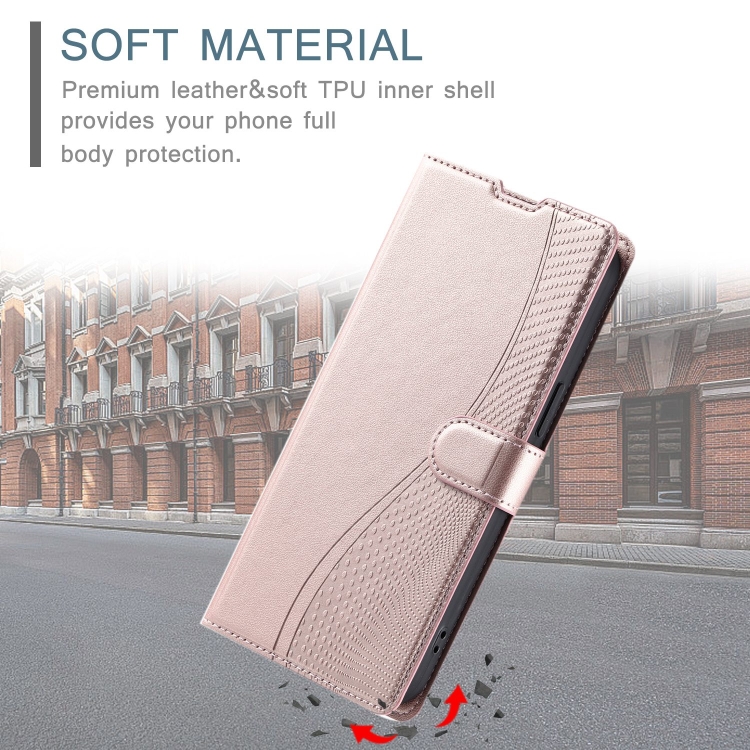 For iPhone 16 Pro Voltage Ultra-thin Dot Leather Phone Case(Rose Gold) For iPhone 16 Pro Voltage Ultra-thin Dot Leather Phone Case(Rose Gold)