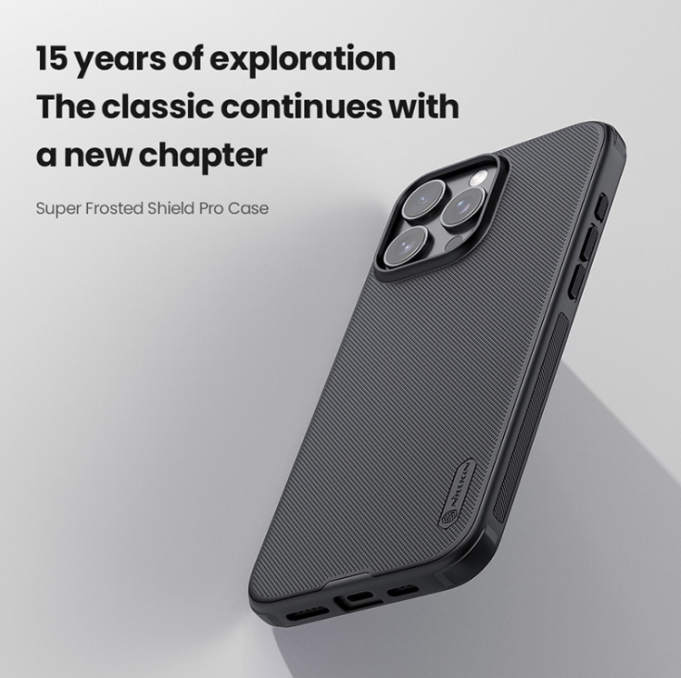 For iPhone 16 Pro Max NILLKIN Frosted Shield Pro PC + TPU Phone Case(Black) For iPhone 16 Pro Max NILLKIN Frosted Shield Pro PC + TPU Phone Case(Black)