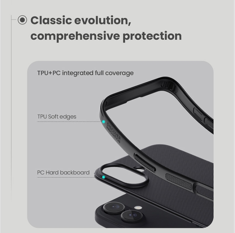 For iPhone 16 Plus NILLKIN Frosted Shield Pro PC + TPU Phone Case(Black) For iPhone 16 Plus NILLKIN Frosted Shield Pro PC + TPU Phone Case(Black)