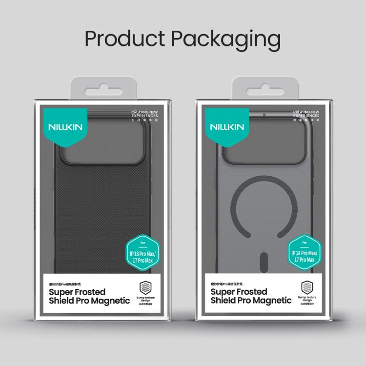 For iPhone 18 Pro Max NILLKIN Frosted Shield Pro Magnetic Magsafe Phone Case(Black)