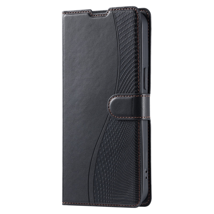 For Samsung Galaxy S23 Ultra 5G Voltage Ultra-thin Dot Leather Phone Case(Black)