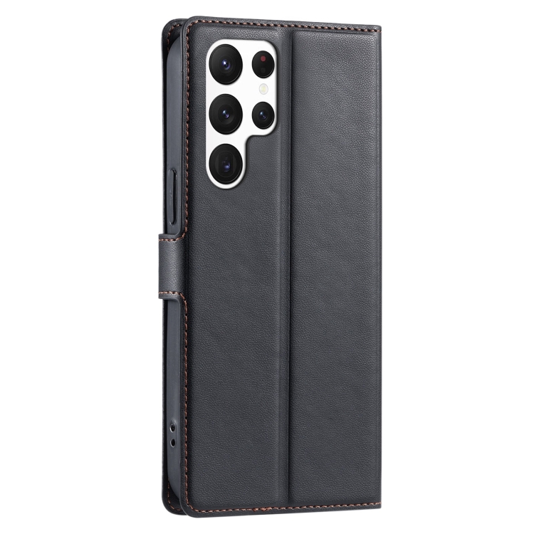 For Samsung Galaxy S23 Ultra 5G Voltage Ultra-thin Dot Leather Phone Case(Black)