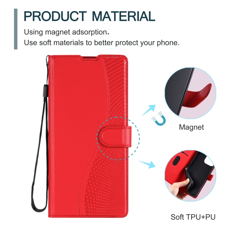 For Samsung Galaxy S22 5G Voltage Ultra-thin Dot Leather Phone Case(Red) For Samsung Galaxy S22 5G Voltage Ultra-thin Dot Leather Phone Case(Red)