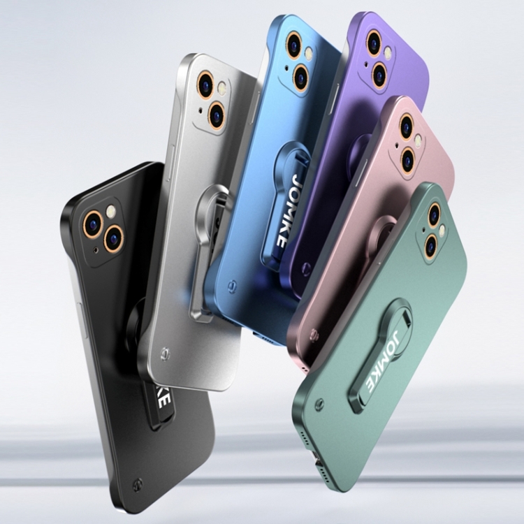 For iPhone 13 mini Baking Varnish 360 Rotate Holder No Frame PC Phone Case(Silver) For iPhone 13 mini Baking Varnish 360 Rotate Holder No Frame PC Phone Case(Silver)