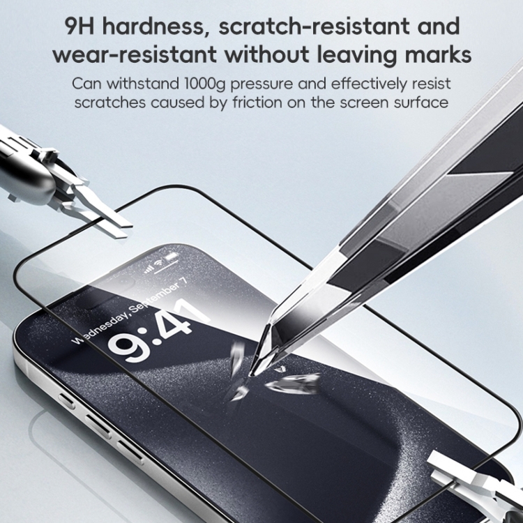 For iPhone 16 ZGA 0.33mm 2.5D Anti-static HD Tempered Glass Film For iPhone 16 ZGA 0.33mm 2.5D Anti-static HD Tempered Glass Film